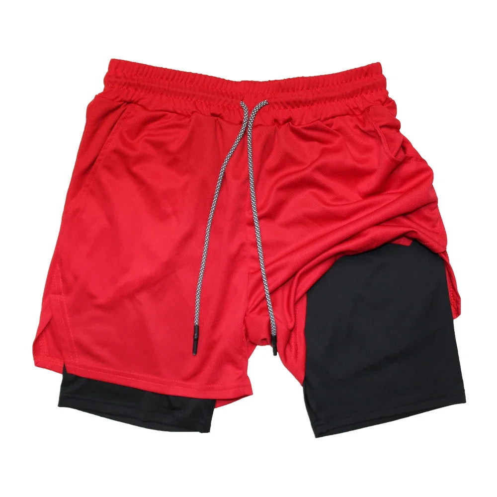 Men’s 2-in-1 Double Layer Gym Shorts