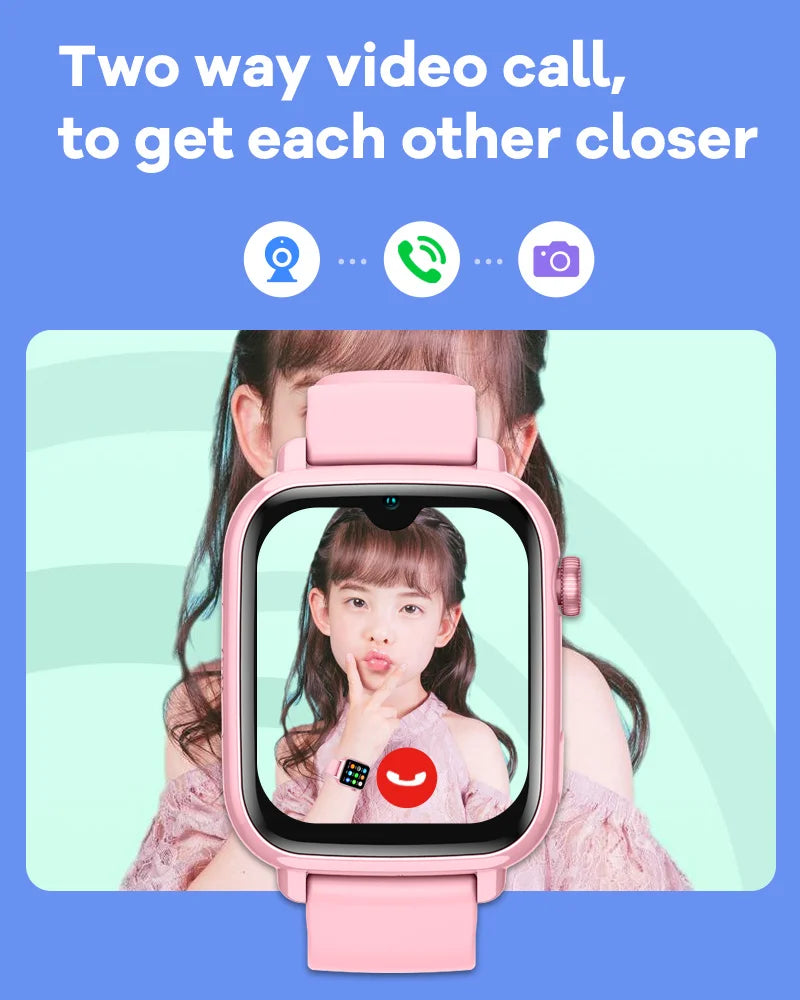 4G Kids Smart Watch – GPS Tracker with Video Call, SOS & Camera