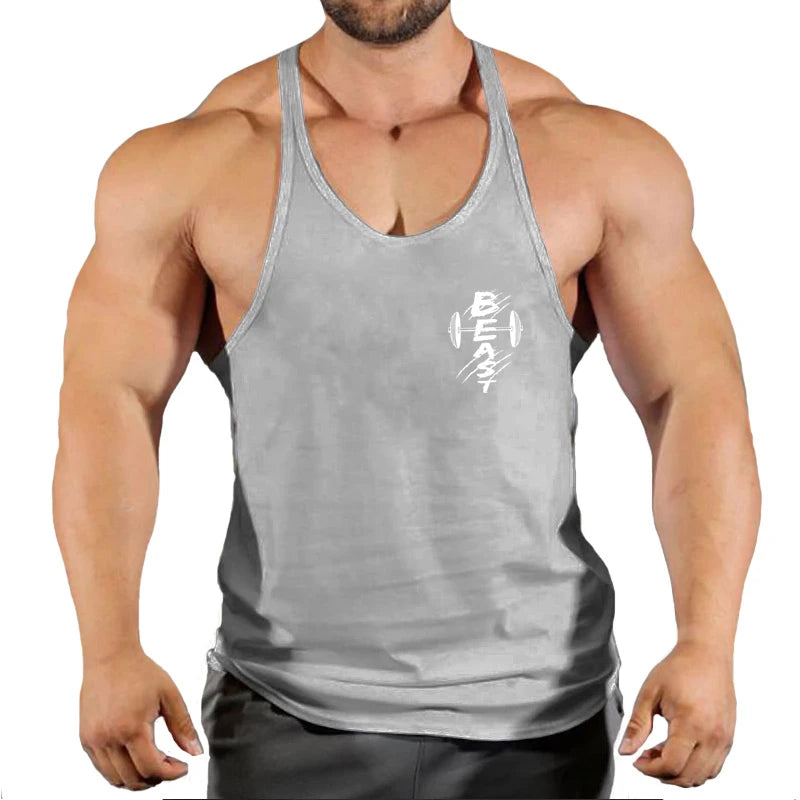 Men’s Cotton Fitness Tank Top – Muscle Gym Training Vest
