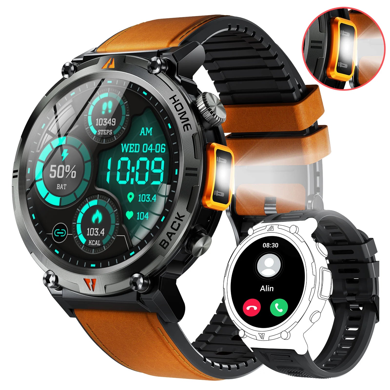EIGIIS KE3 Smart Watch – 3ATM Waterproof Bluetooth Call & Health Monitor