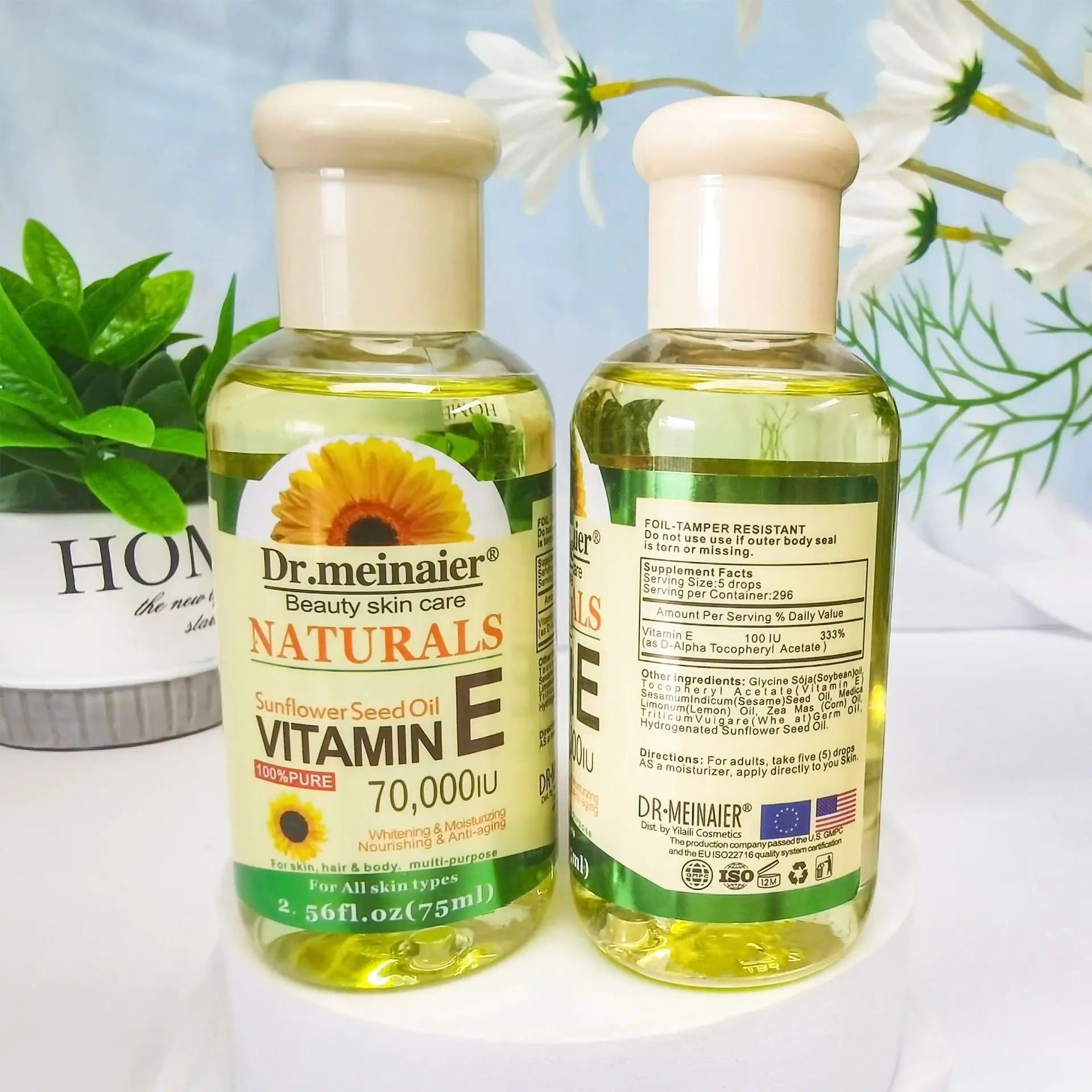 Vitamin E Face Essence Oil – Anti-Wrinkle & Whitening Serum (75ml)