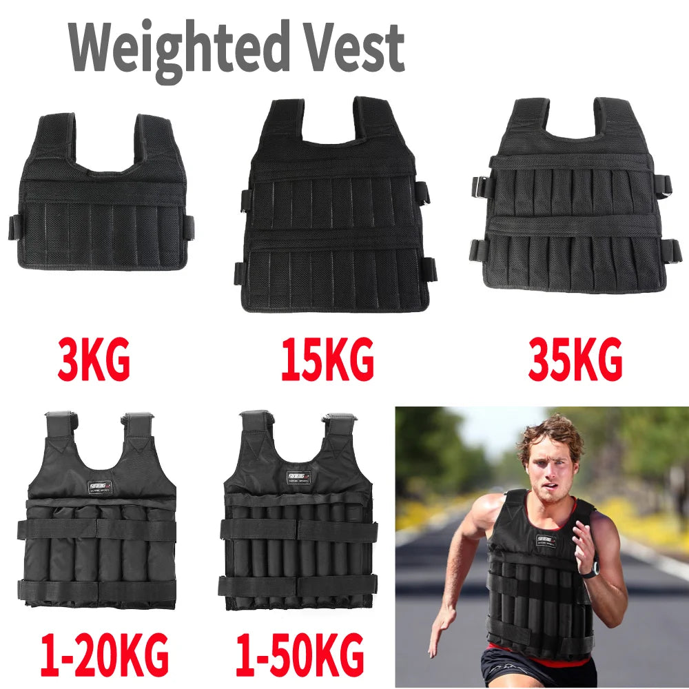 Adjustable Weight Training Vest – 3/15/35kg Capacity (Empty Bag)
