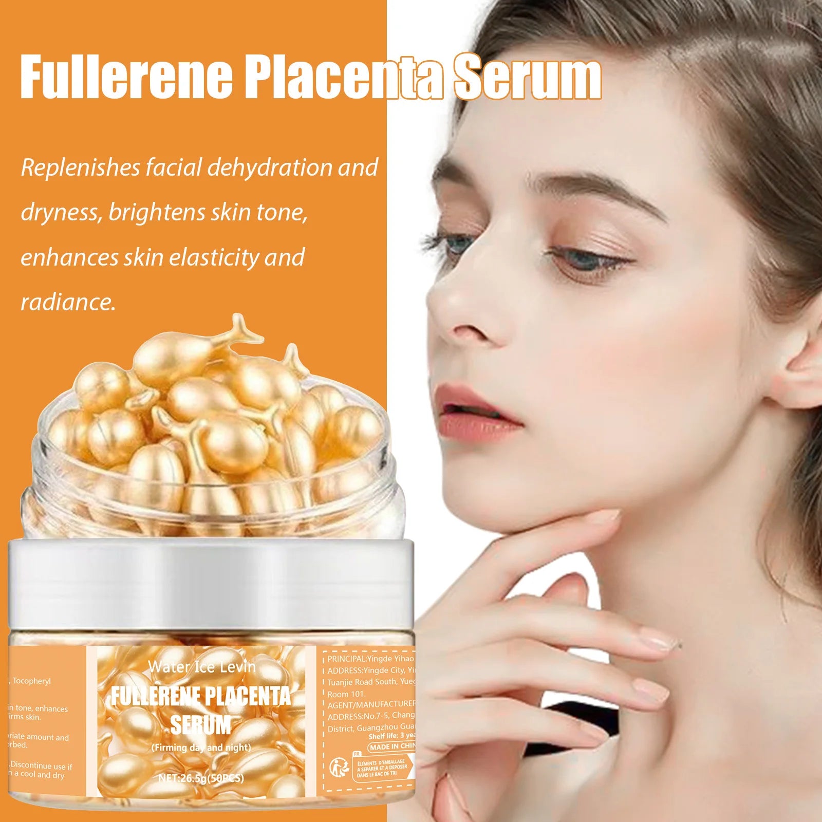 50PCS Collagen Face Serum Capsules