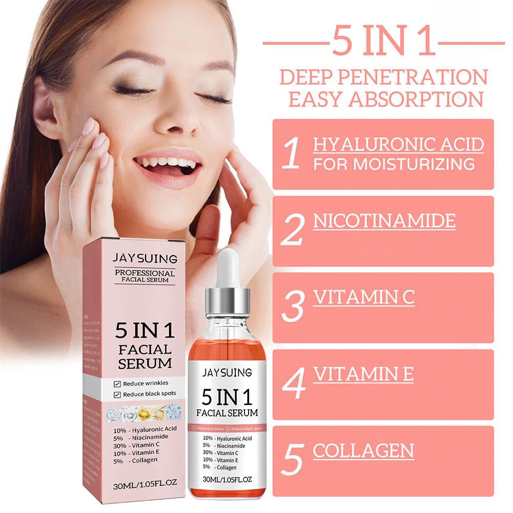 5-in-1 Hyaluronic Acid Face Serum – Moisturizing & Brightening Skincare