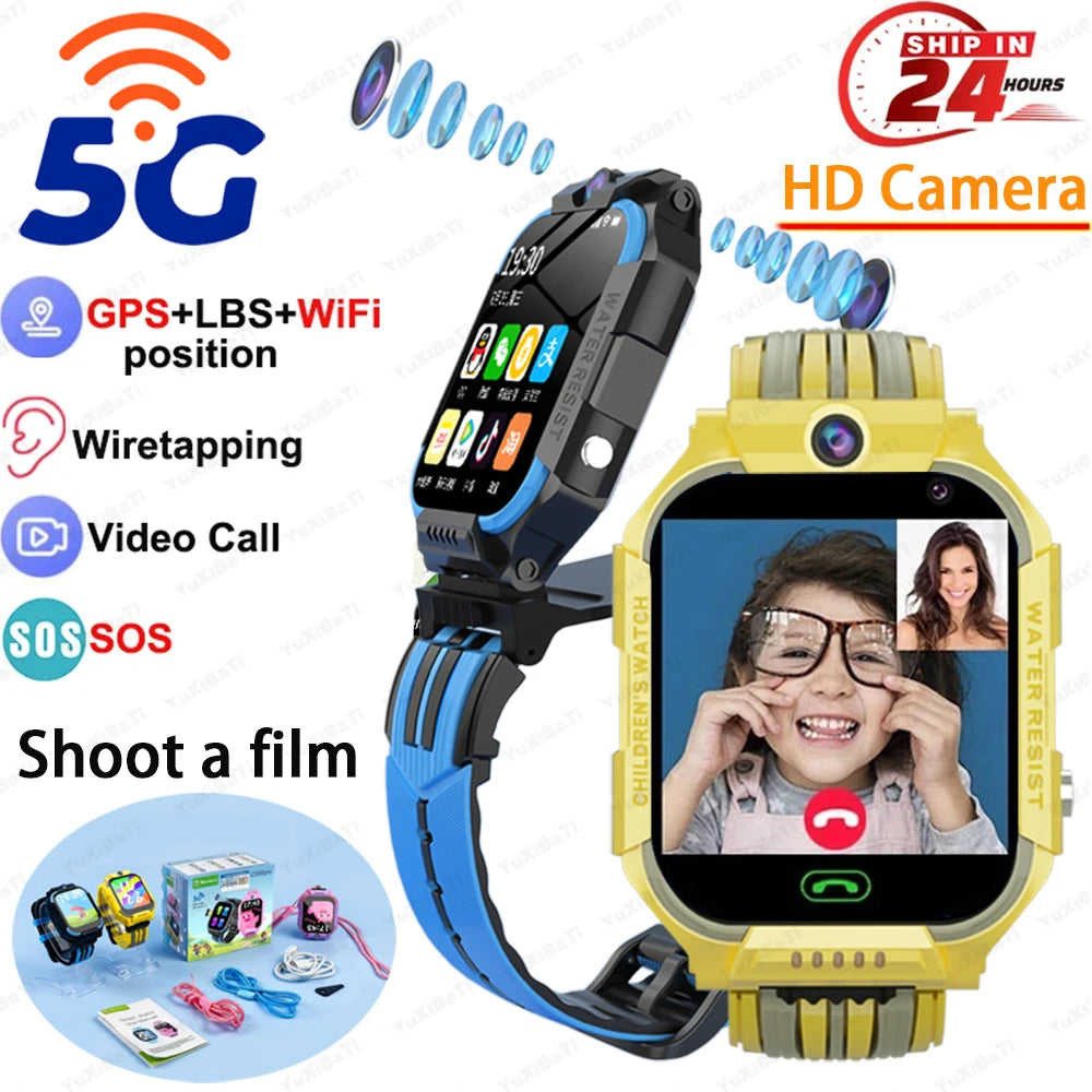 5G Kids Smart Watch – GPS Tracker with Video Call, SOS & Waterproof Design