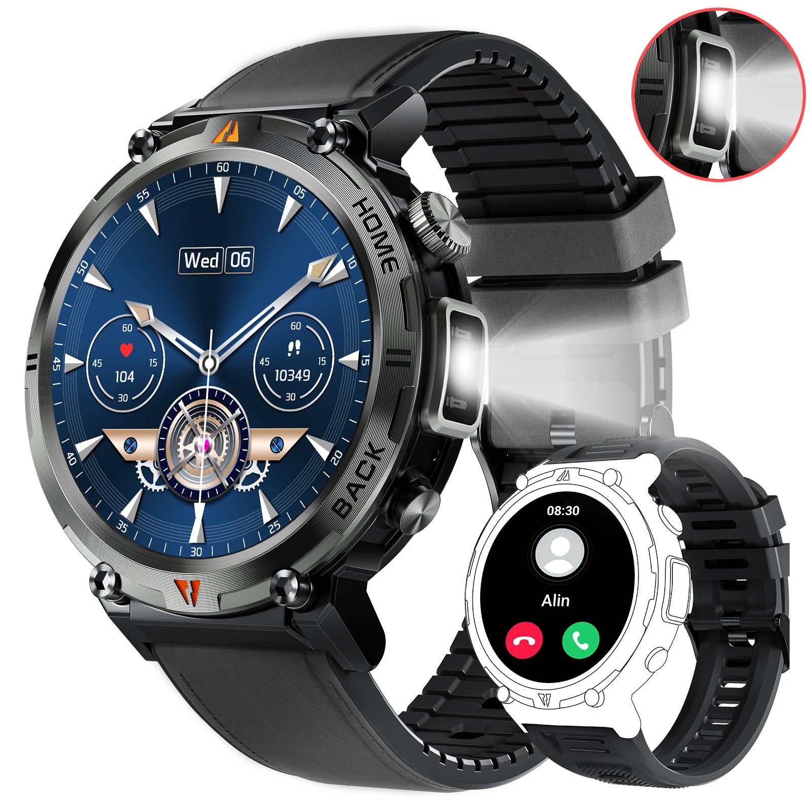 EIGIIS KE3 Smart Watch – 3ATM Waterproof Bluetooth Call & Health Monitor
