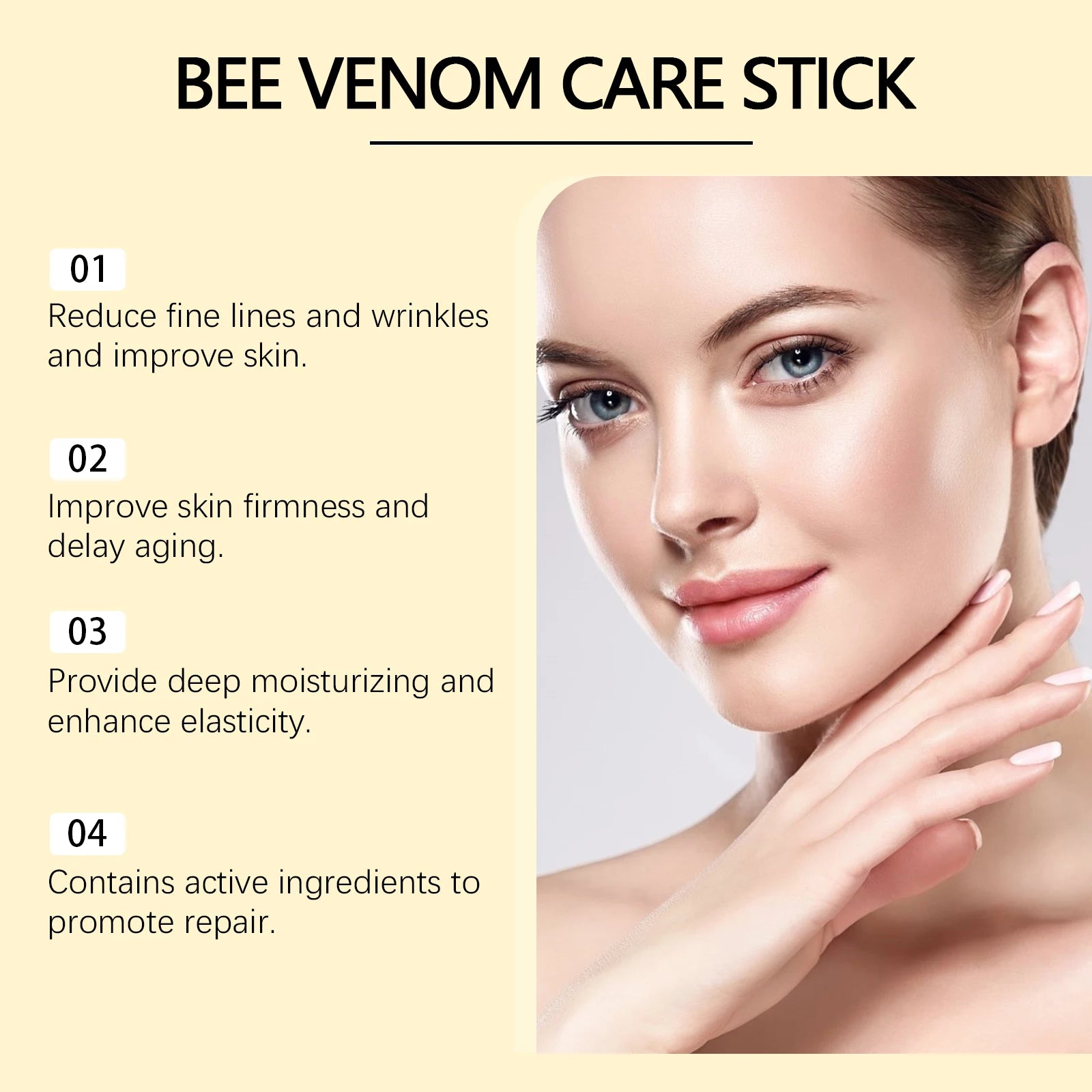 Bee Venom Neck Stick – Collagen Lifting & Double Chin Tightening Cream