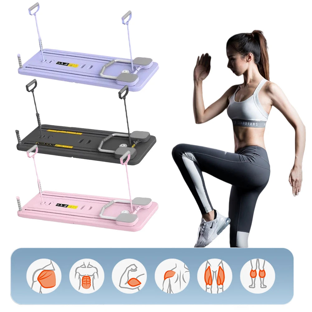Multifunctional Foldable Fitness Ab Board with Timer – Home Gym Equipment