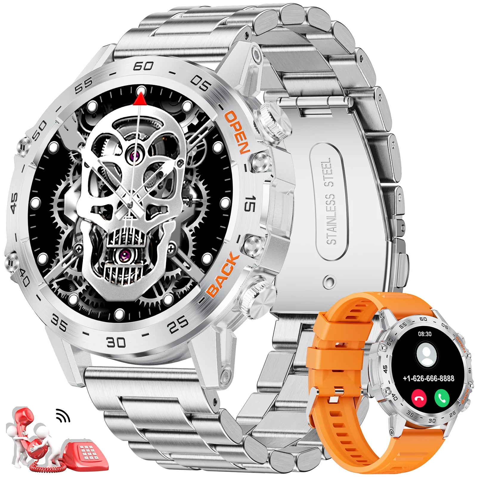 LIGE 1.39" Smart Watch – Bluetooth Call & Fitness Tracker for Men