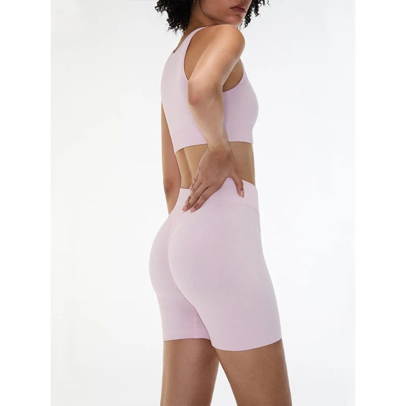 2025 Women’s All-in-One Yoga Vest – Built-in Bra Sports Tank