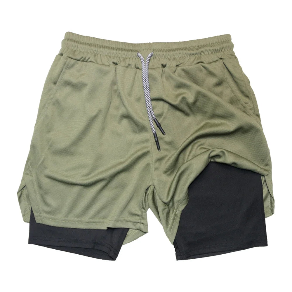 Men’s 2-in-1 Double Layer Gym Shorts