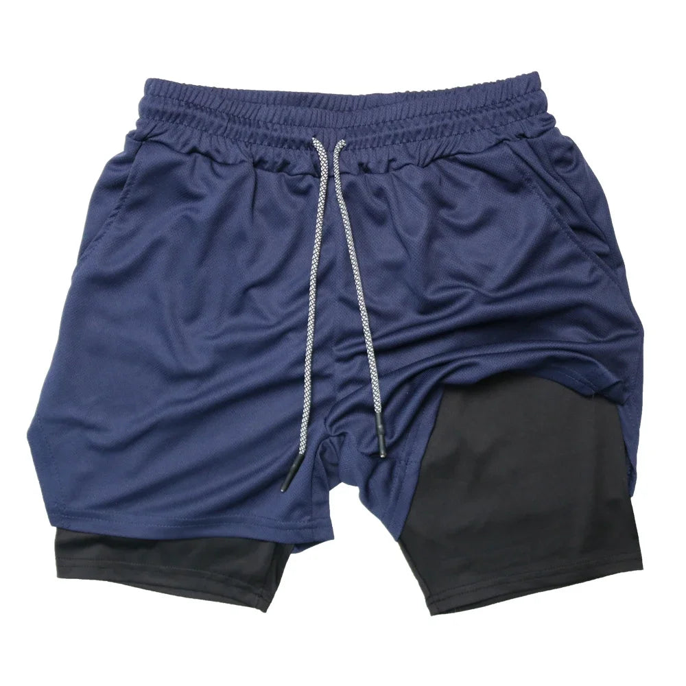 Men’s 2-in-1 Double Layer Gym Shorts