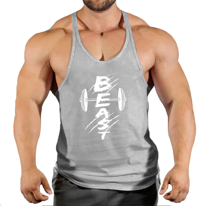 Men’s Cotton Fitness Tank Top – Muscle Gym Training Vest