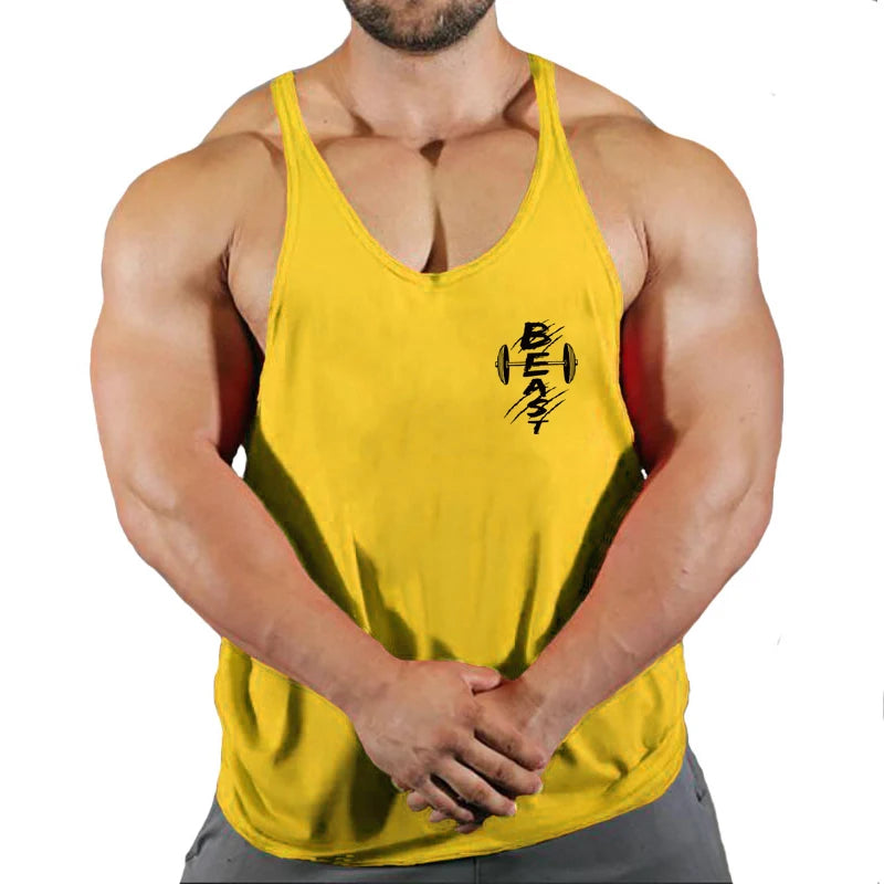 Men’s Cotton Fitness Tank Top – Muscle Gym Training Vest