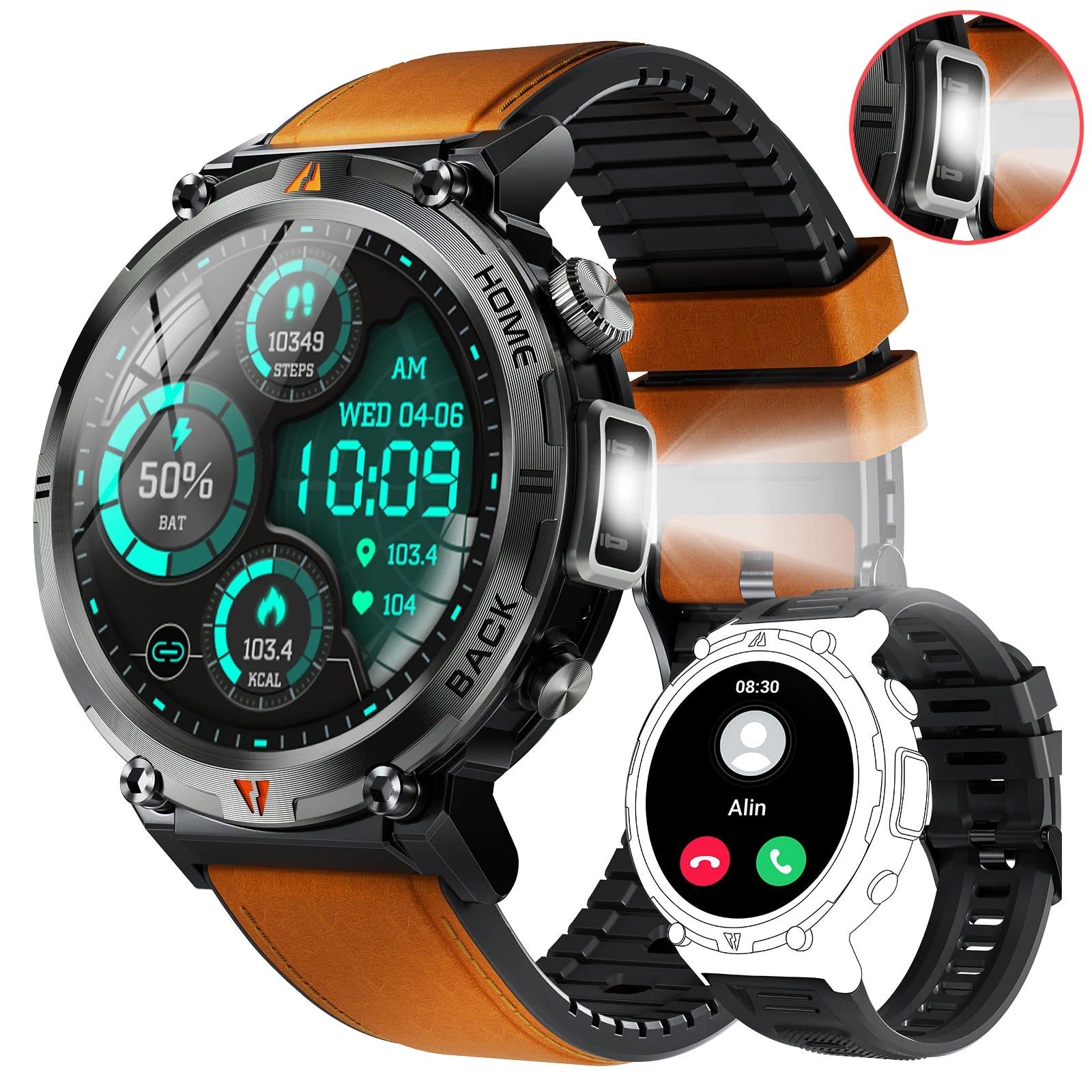 EIGIIS KE3 Smart Watch – 3ATM Waterproof Bluetooth Call & Health Monitor