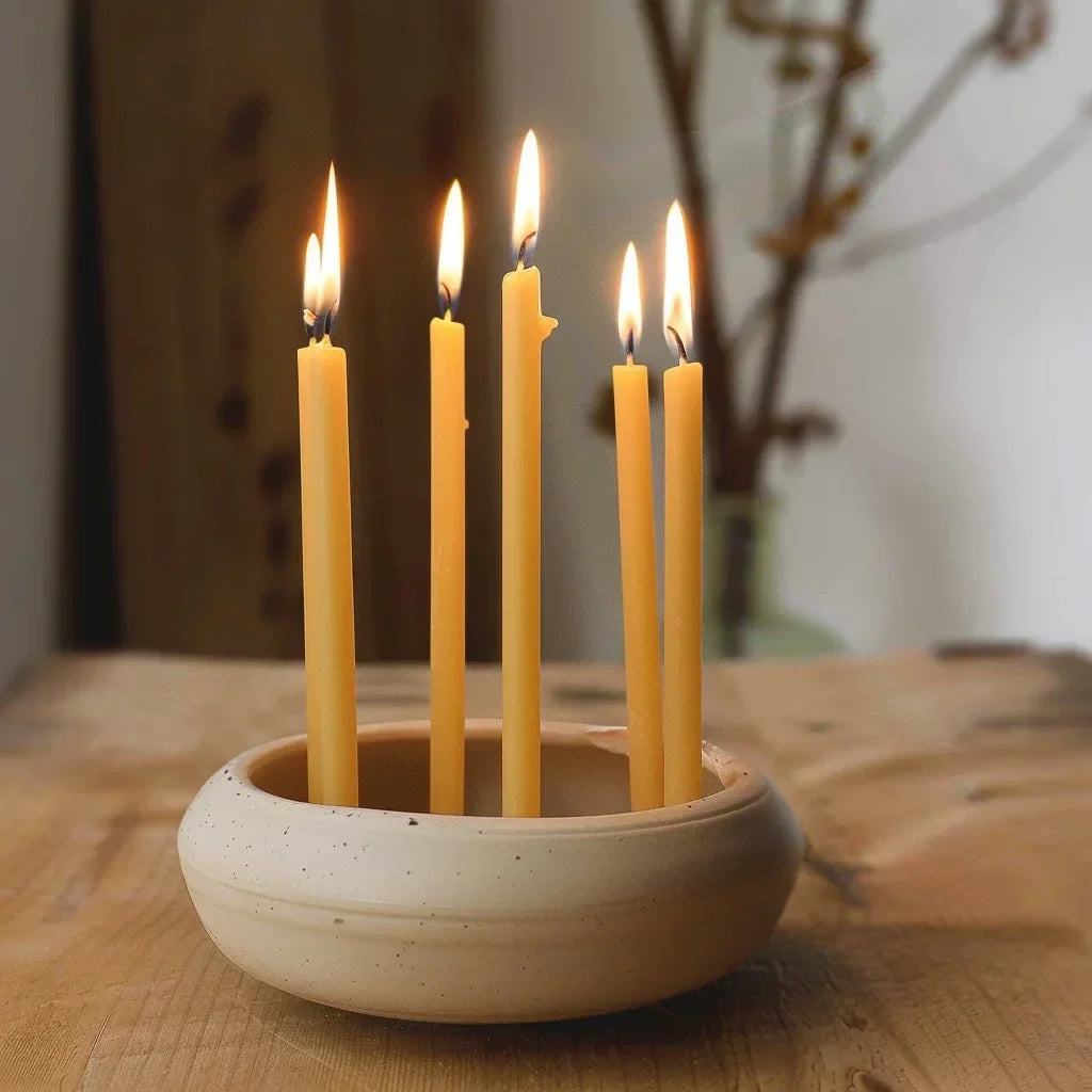 25PCS Natural Beeswax Hanukkah Candles