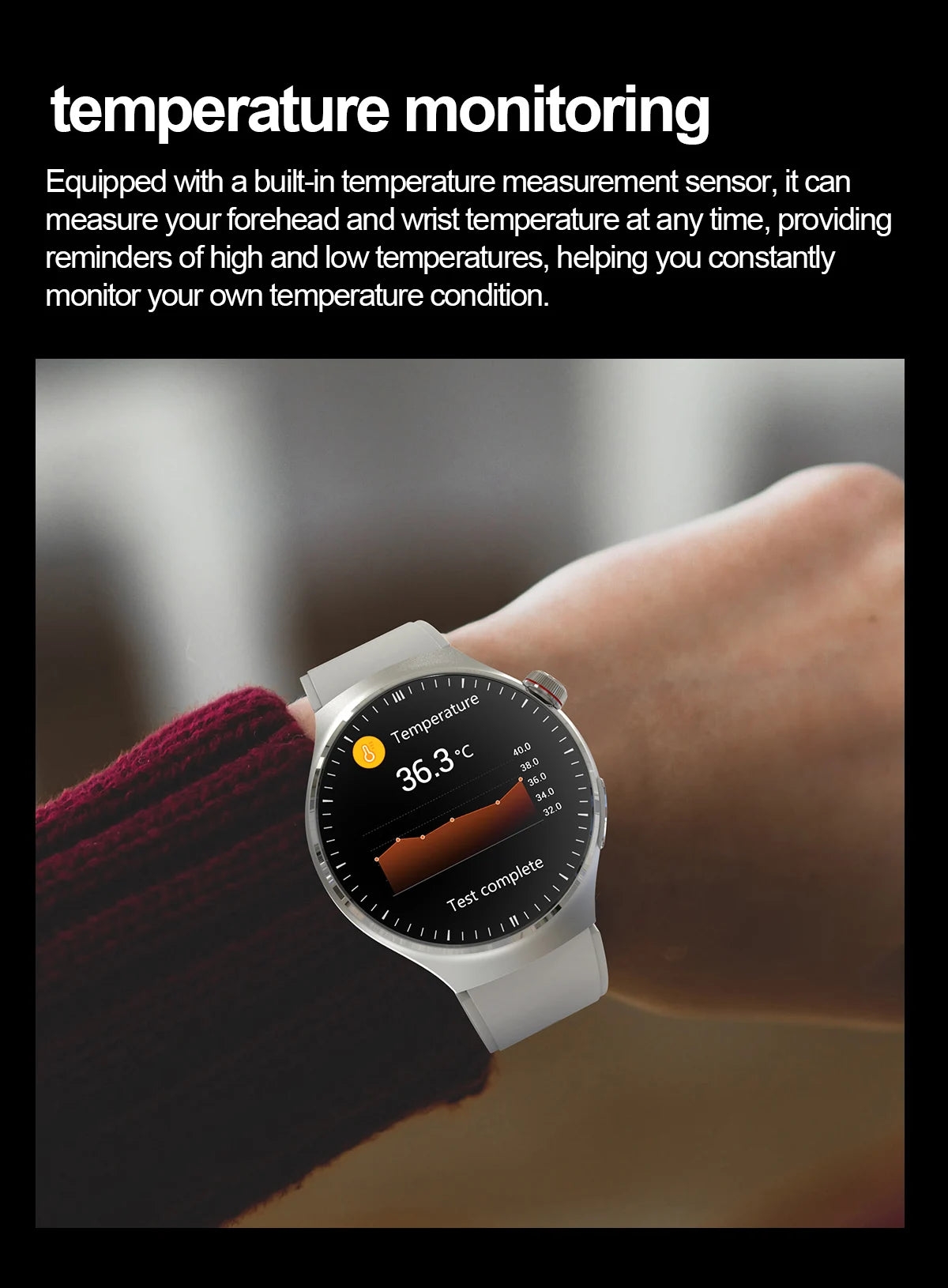 2025 Nursing-Grade Smartwatch – ECG, SpO₂, Uric Acid & Bluetooth Call