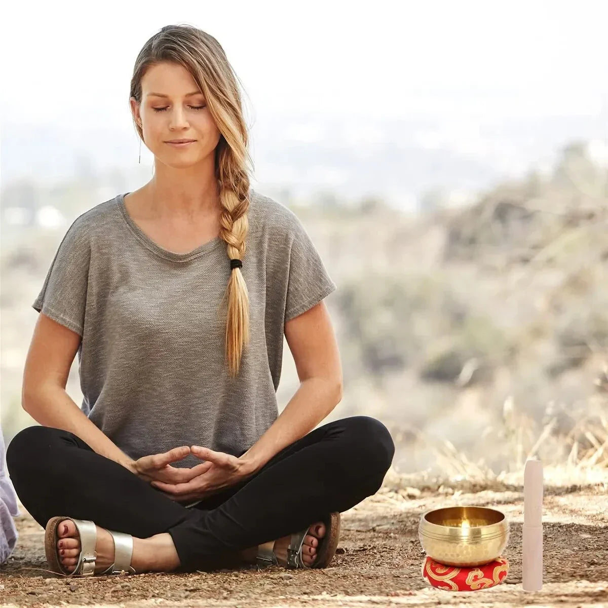 Tibetan Singing Bowl Set – Meditation & Yoga Sound Healing Gift