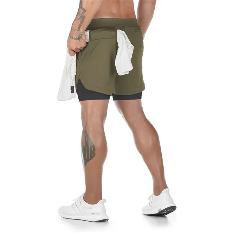 Men’s 2-in-1 Double Layer Gym Shorts