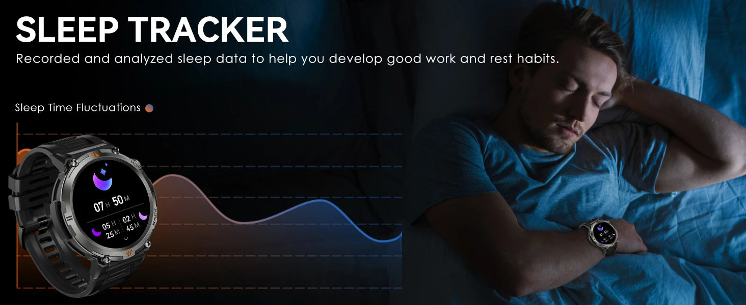 EIGIIS KE3 Smart Watch – 3ATM Waterproof Bluetooth Call & Health Monitor