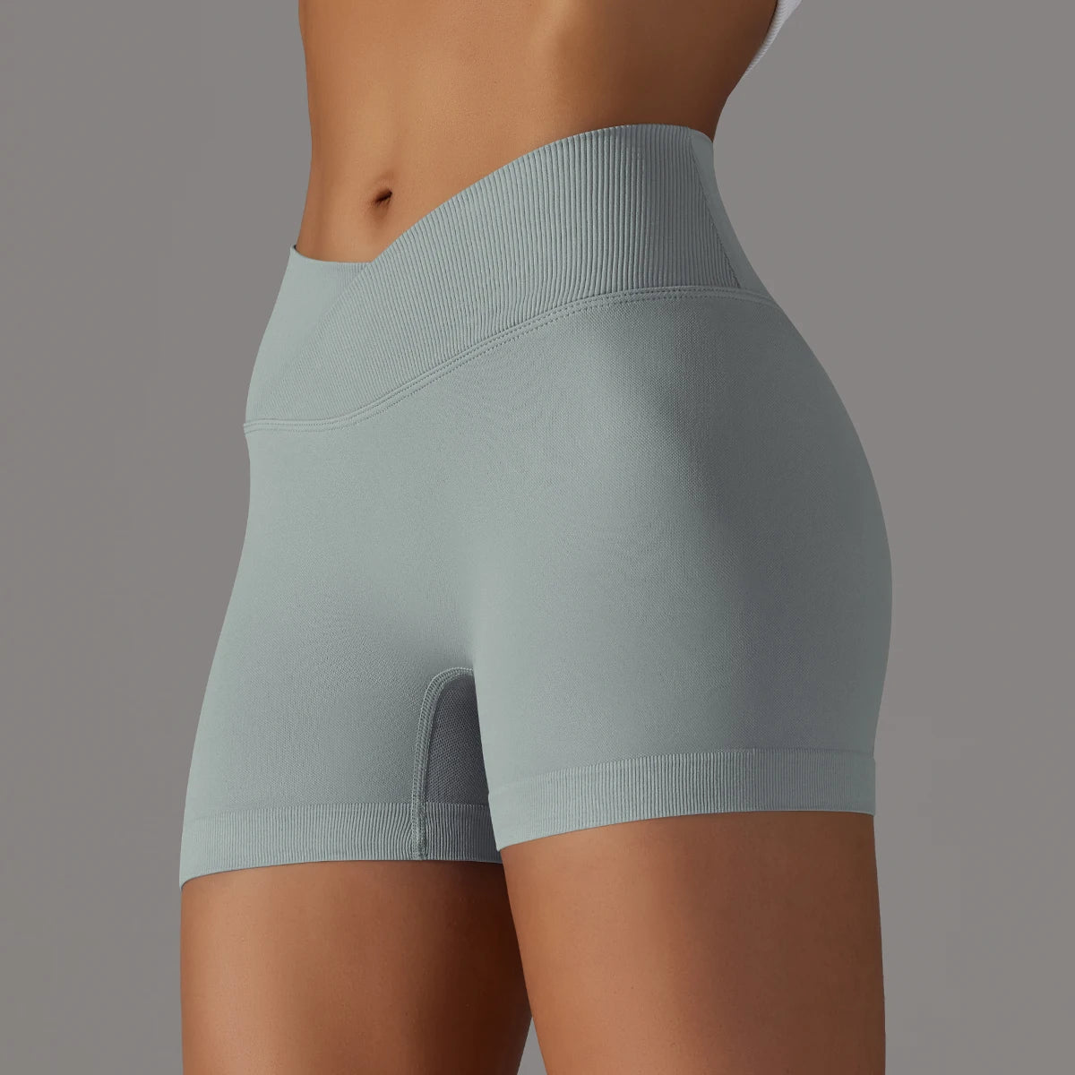 Crossover High-Waist Women’s Yoga Shorts