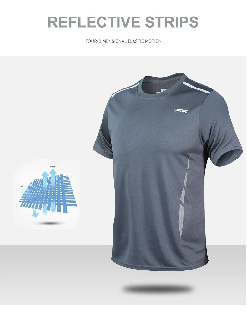 CHRLCK Men’s Quick-Dry Sports Set – T-Shirt & Shorts for Outdoor Fitness