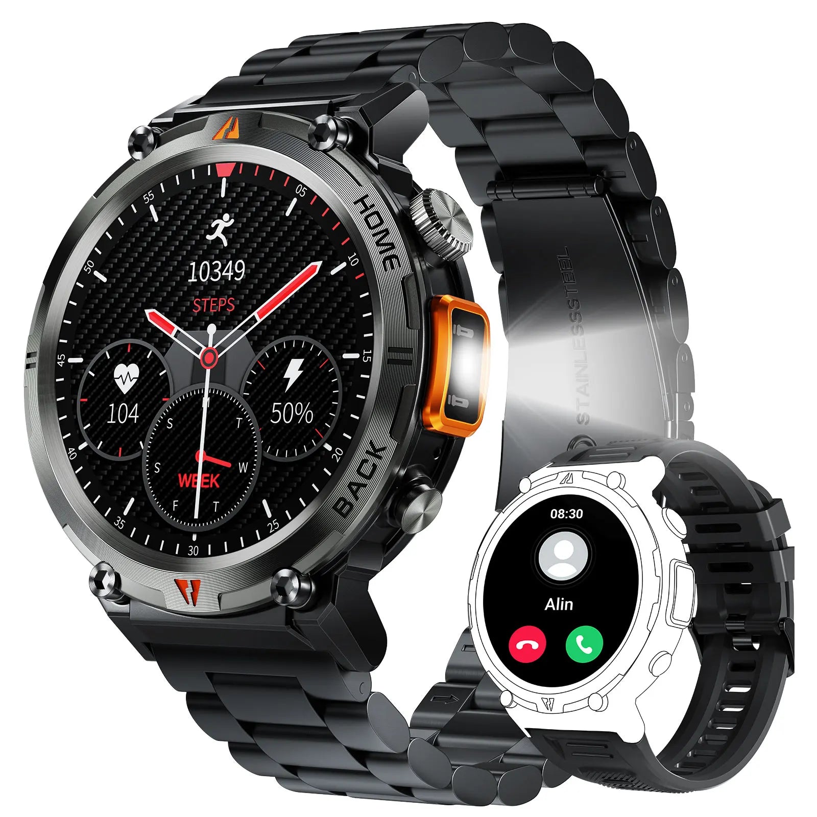 EIGIIS KE3 Smart Watch – 3ATM Waterproof Bluetooth Call & Health Monitor