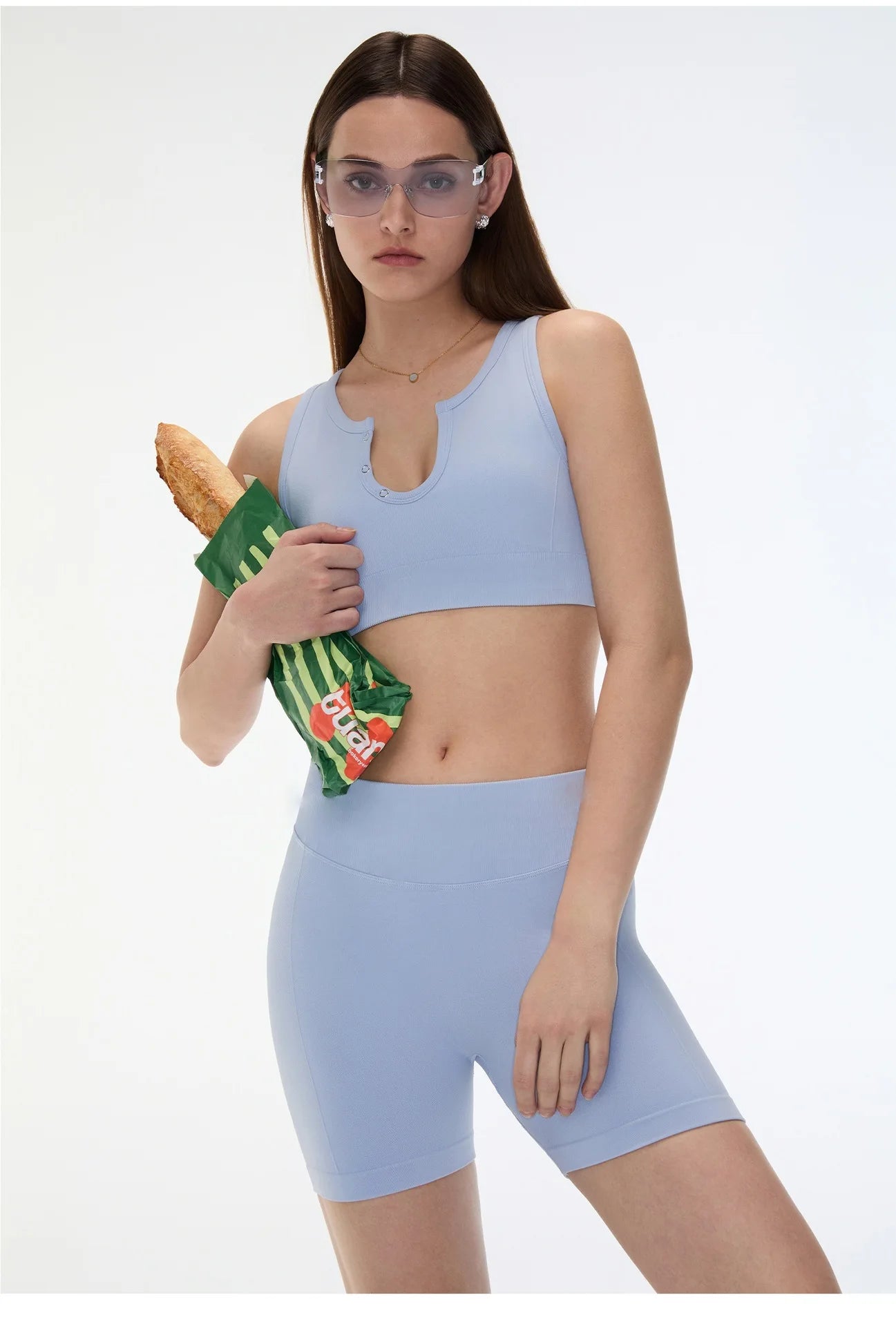 2025 Women’s All-in-One Yoga Vest – Built-in Bra Sports Tank