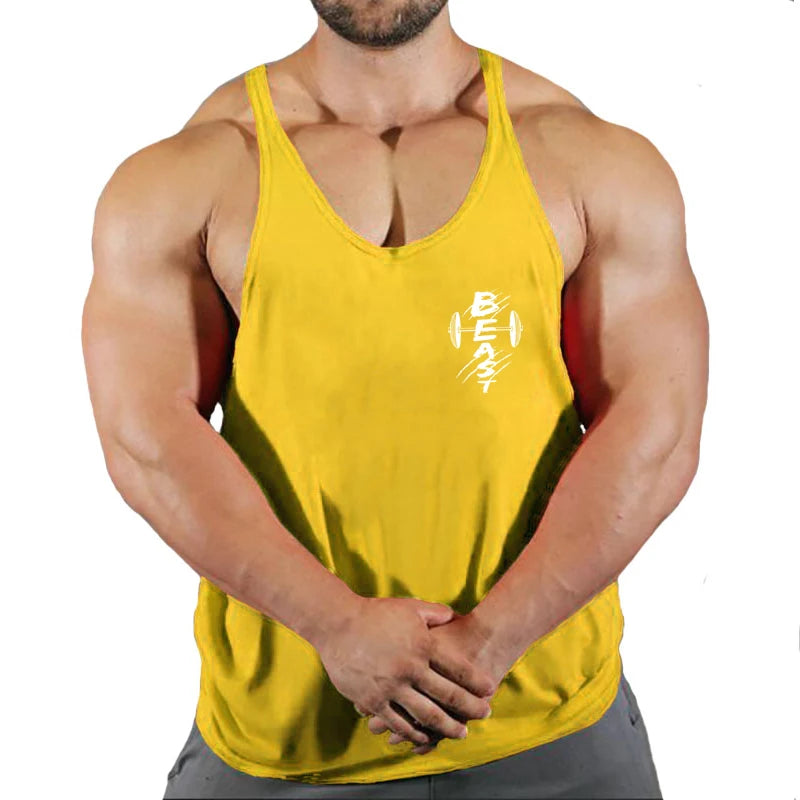 Men’s Cotton Fitness Tank Top – Muscle Gym Training Vest