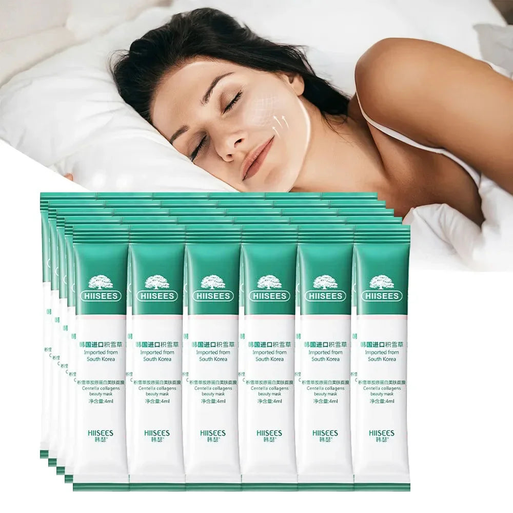 30pcs Centella Collagen Sleeping Masks – Anti-Aging Korean Skincare