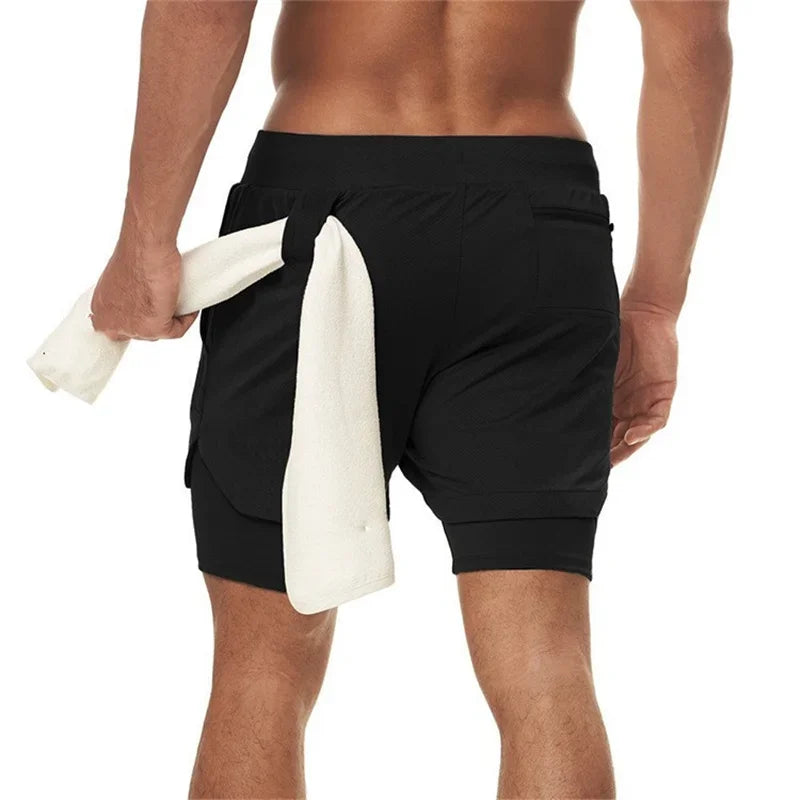 Men’s 2-in-1 Double Layer Gym Shorts