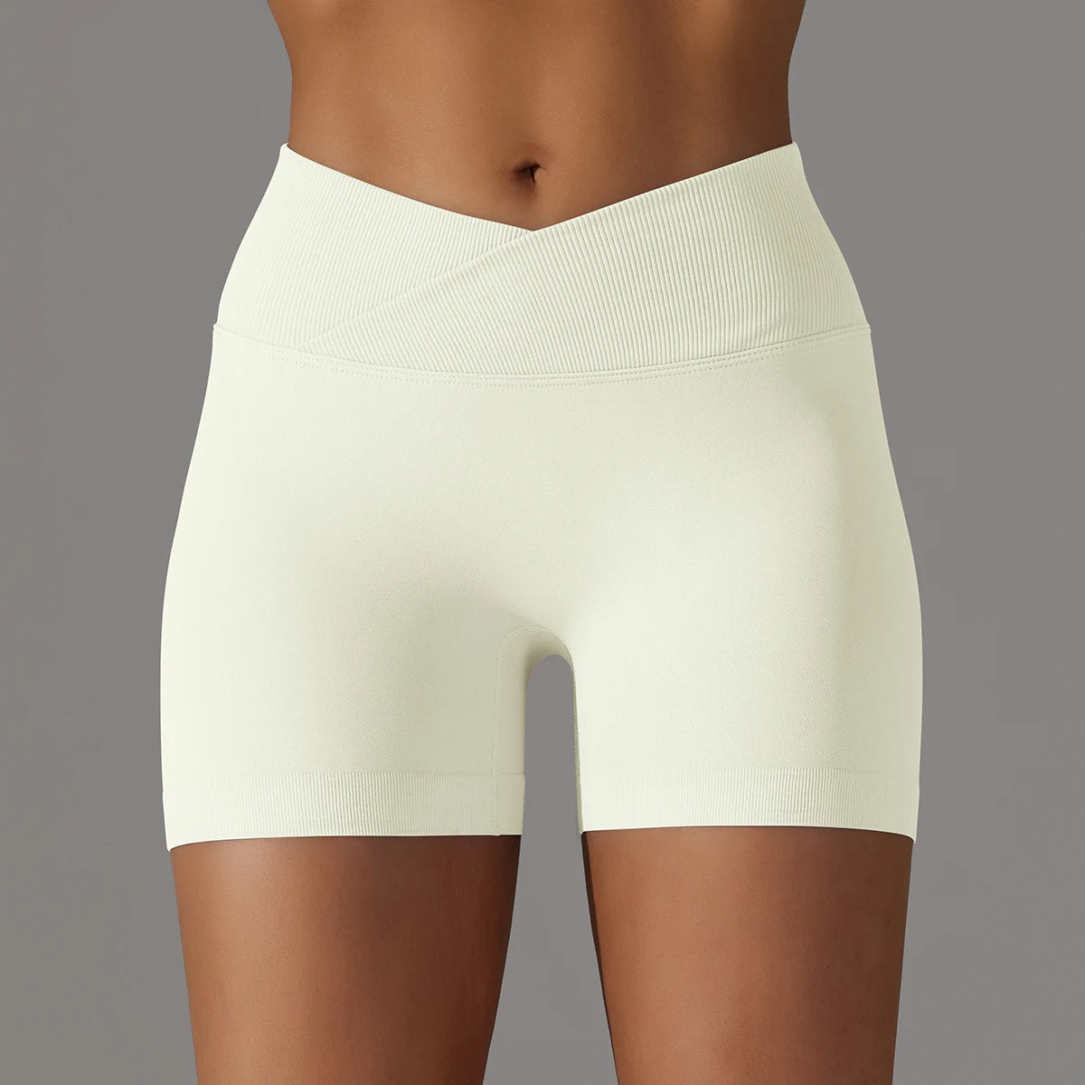 Crossover High-Waist Women’s Yoga Shorts